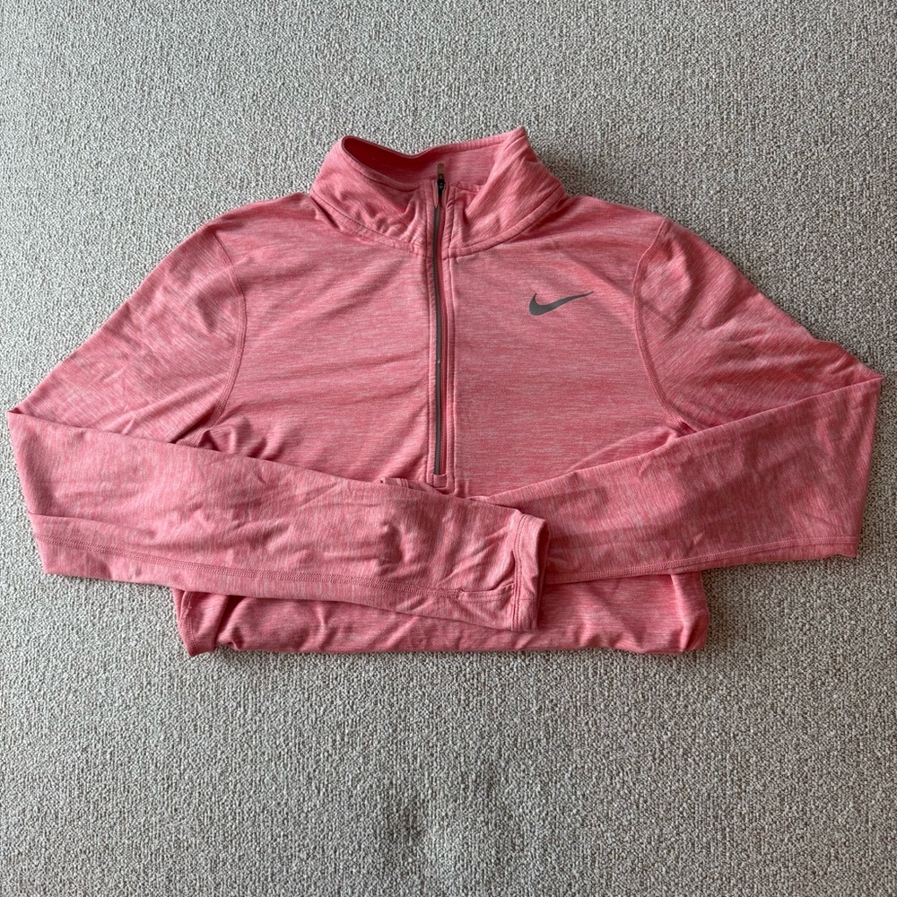 Nike Pink Quarter-Zip Top